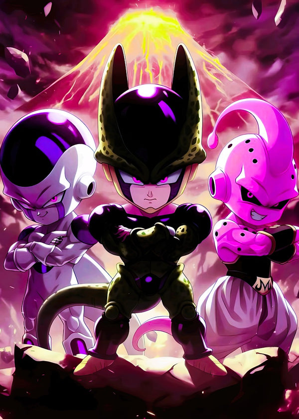 freza x cell x majin boo