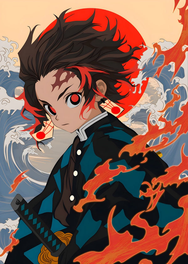 Tanjiro Fire Waves