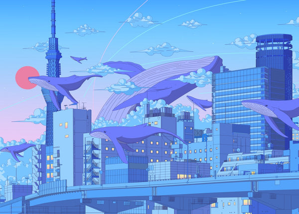 Flying whales in the city