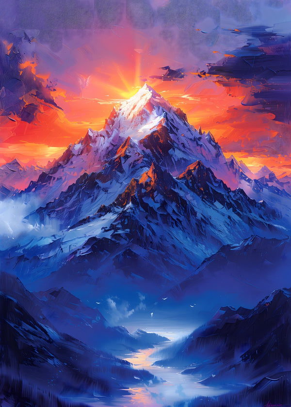 Majestic Sunrise Over the Peak