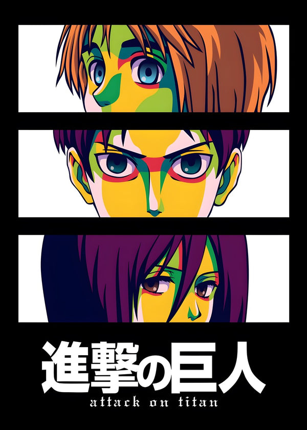 Attack on Titan Trio Pop Art