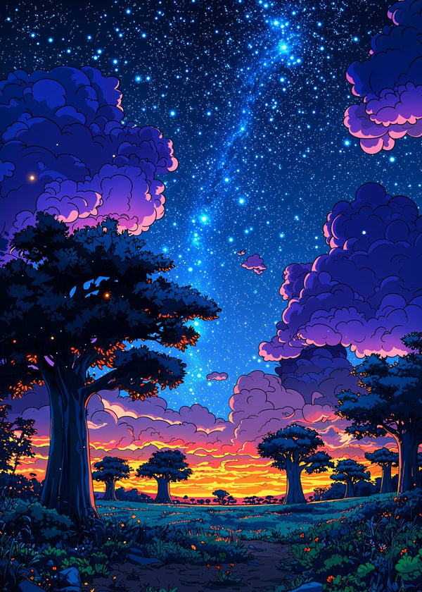 Starlit Baobab Dreamscape