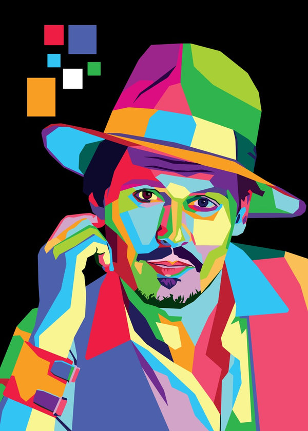 Pop Art Portrait of Johnny Depp