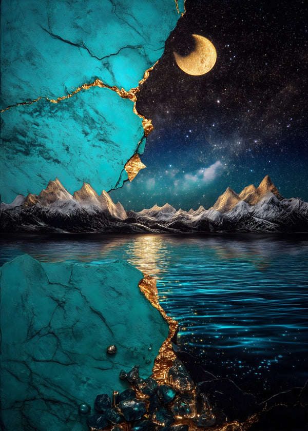 Moonlit Mountainscape