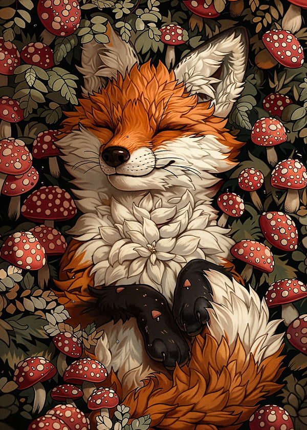 Sleeping Fox in the Forest