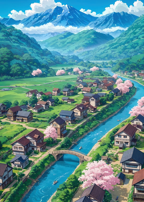 Peaceful Japanese Village