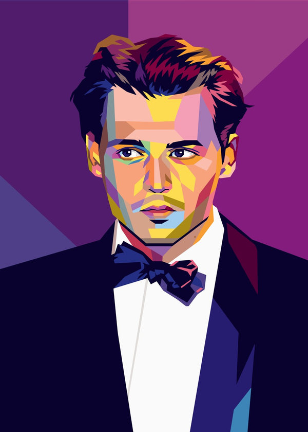 WPAP Portrait of Johnny Depp