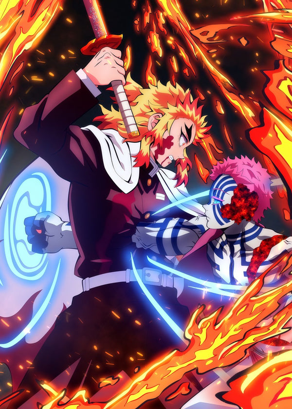 Kyojuro Rengoku vs Akaza, Demon Slayer Kimetsu no Yaiba