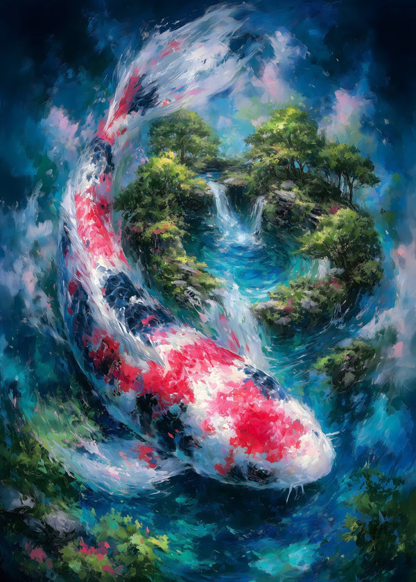 Enchanted Koi Fish Whirl of Dreams