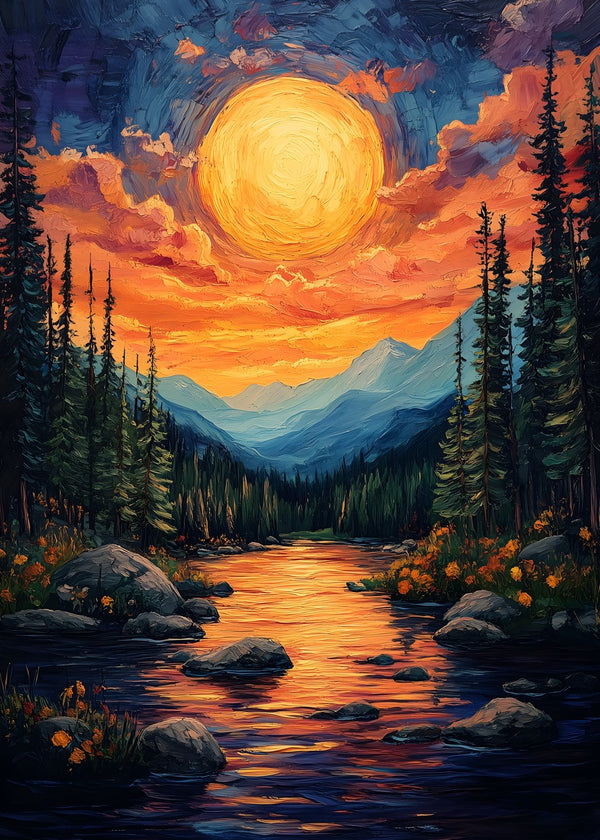 Sunset Symphony Over the River