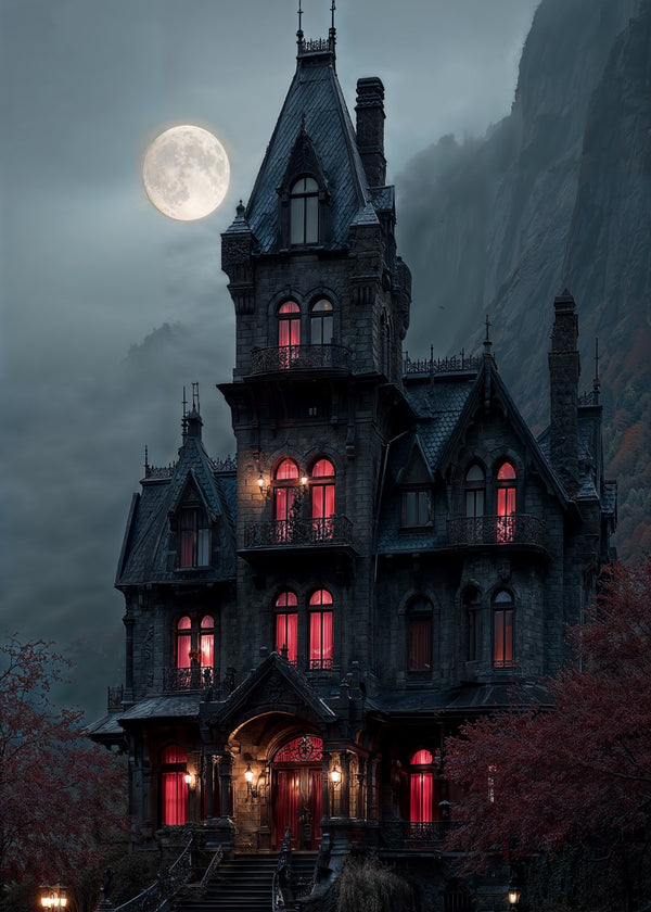 Moonlit Gothic Manor