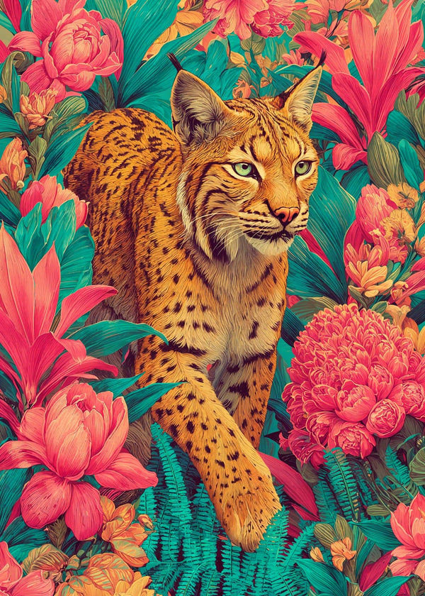 Lynx in Blooming Canopy