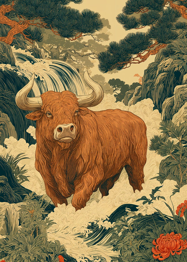 Majestic Mountain Bull