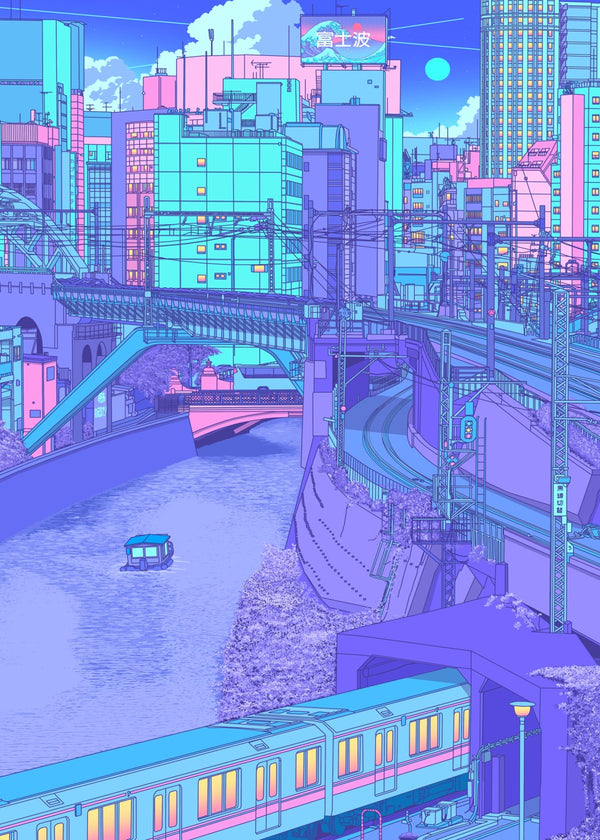 Tokyo vibes, vaporwave style