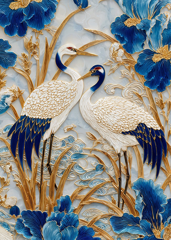 Porcelain Crane Elegance