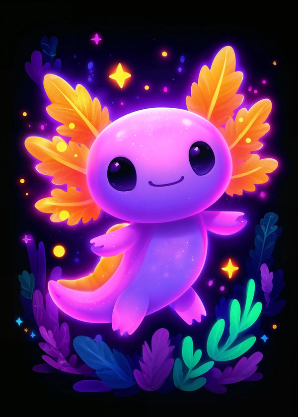 Neon Axolotl Delight