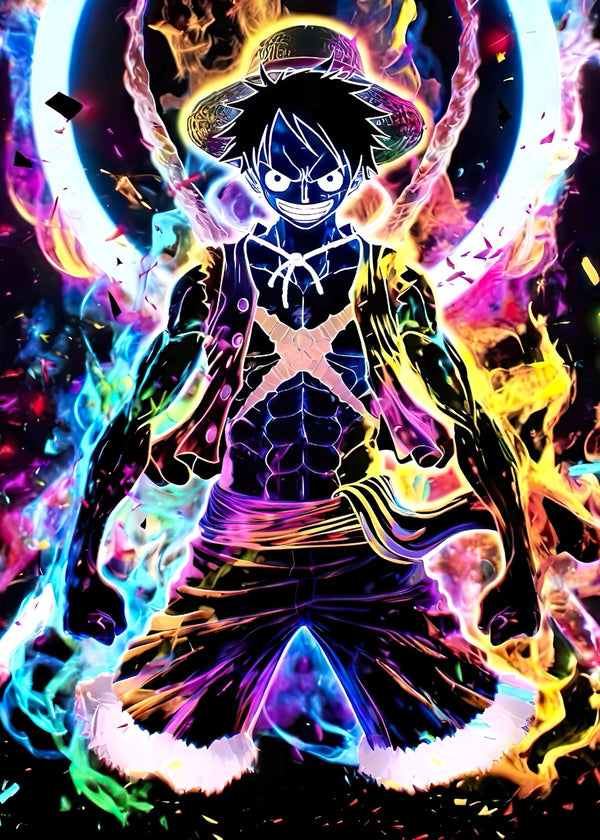 Luffy neon art, One Piece