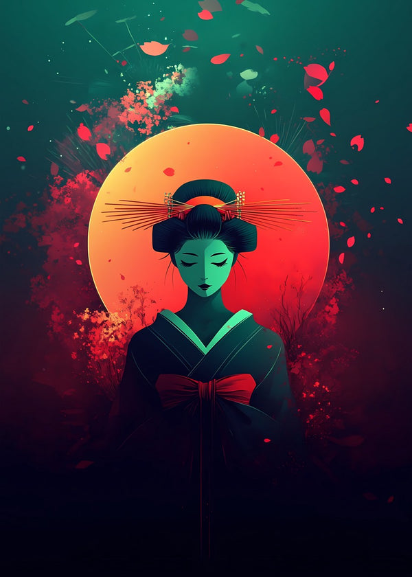Japanese Geisha Cherry Blossom