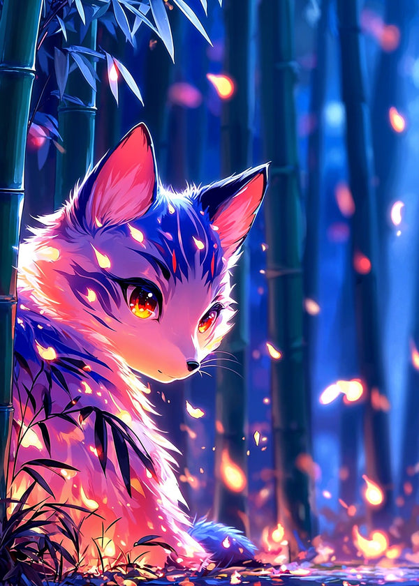 Fox Spirit in Bamboo Glow