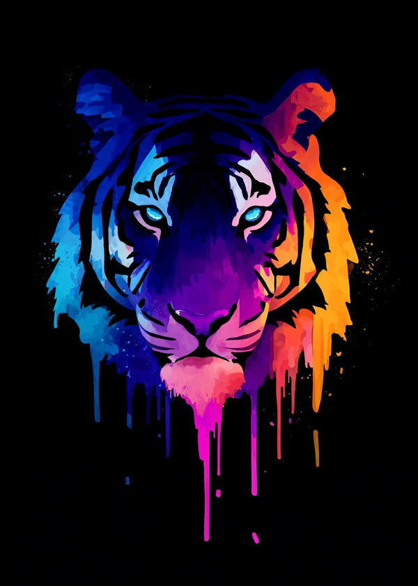 Neon Tiger Face