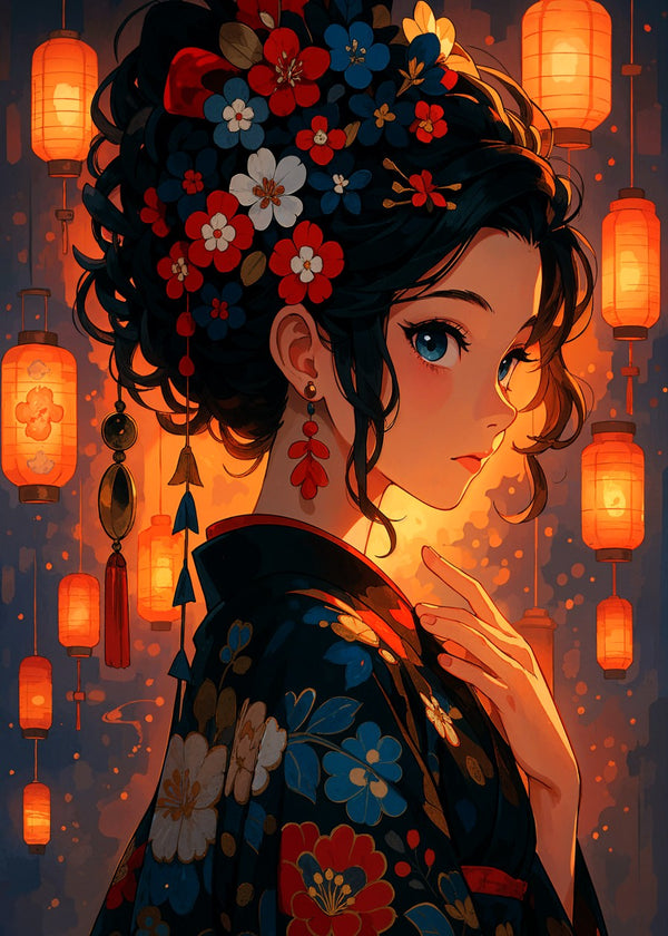 Midnight Blossom Of Geisha