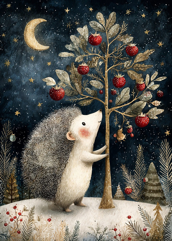 Hedgehog & Starry Apples