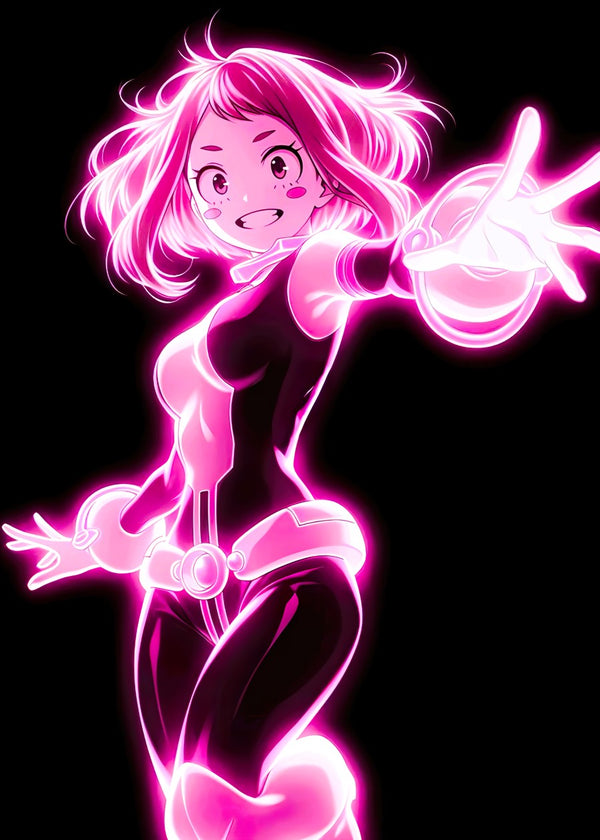 Ochaco Uraraka neon art