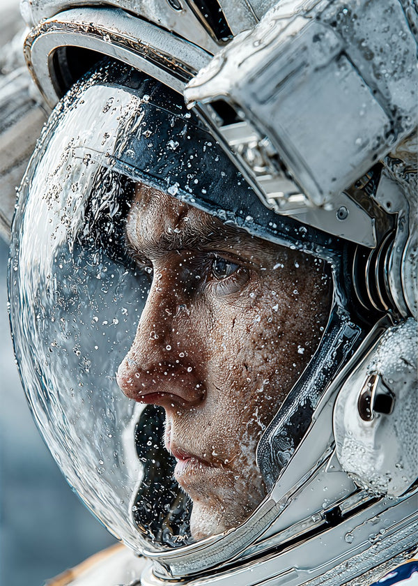 Icy-Veiled Astronaut Portrait