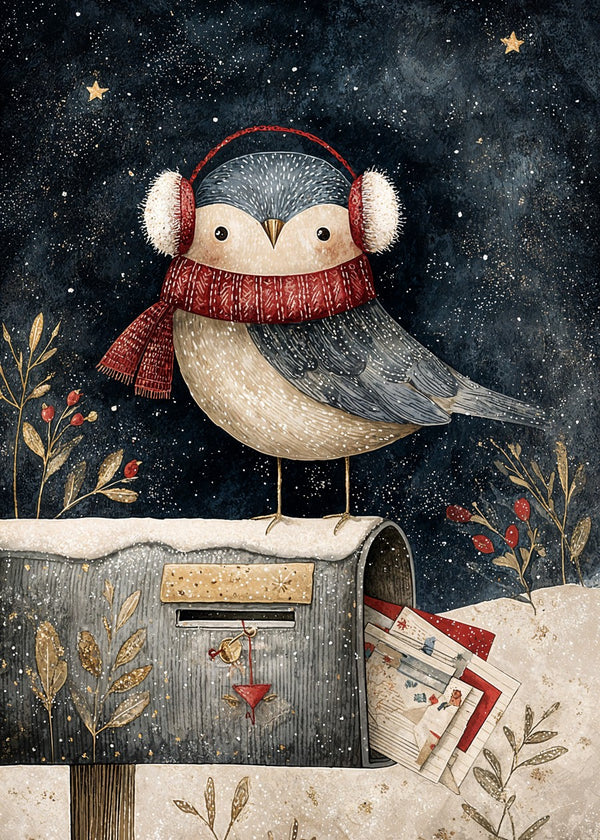 Christmas Bird Mailbox