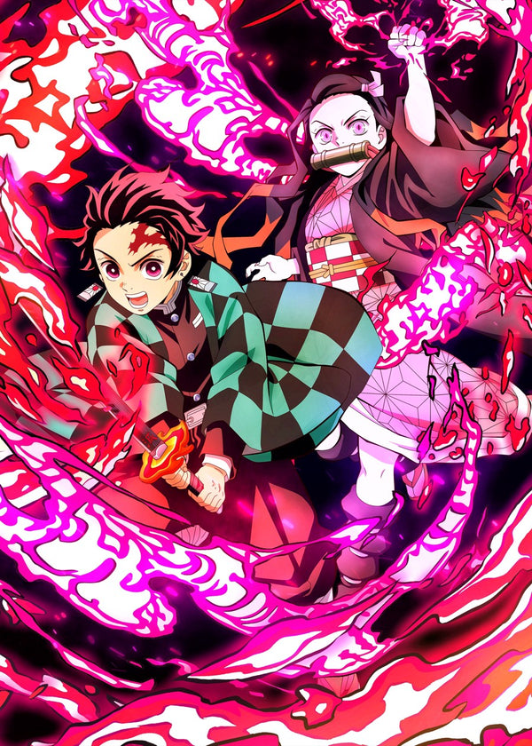 Tanjiro Kamado and Nezuko Kamado, Demon Slayer Kimetsu no Yaiba