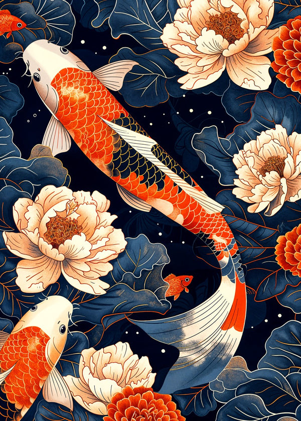 Celestial Garden Of Koi Fishes