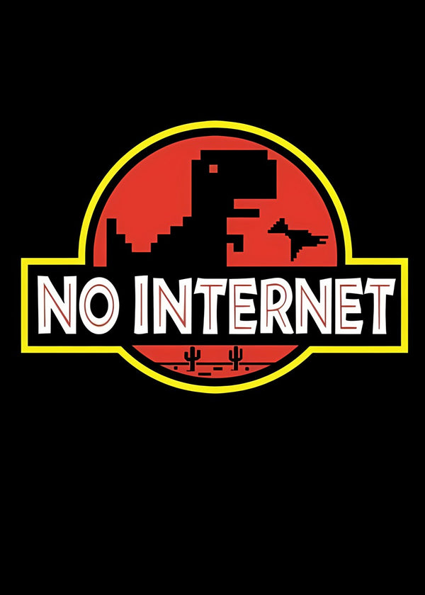 No Internet Dino Logo