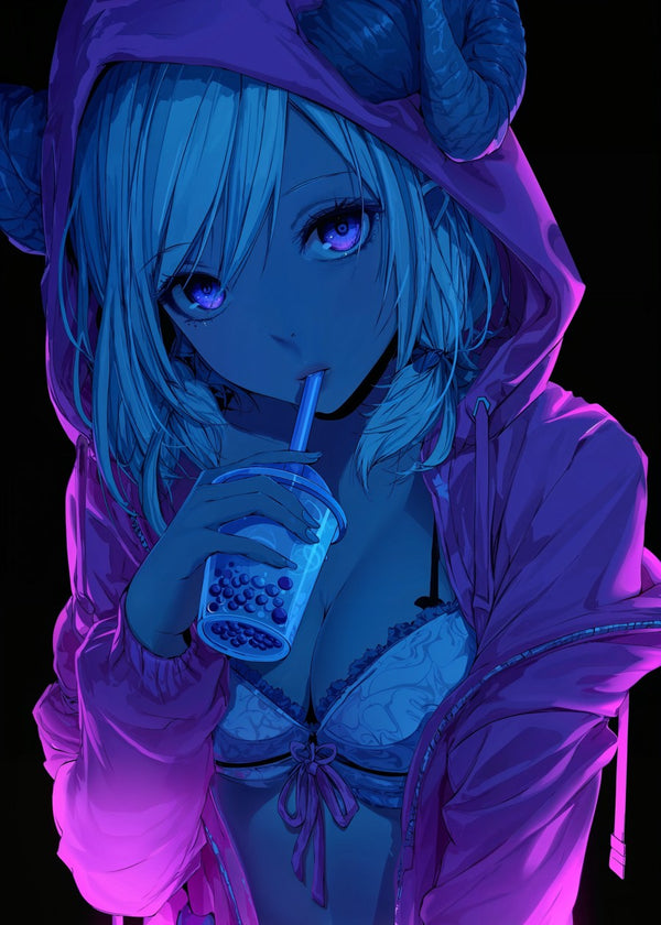 Demon Girl with Boba