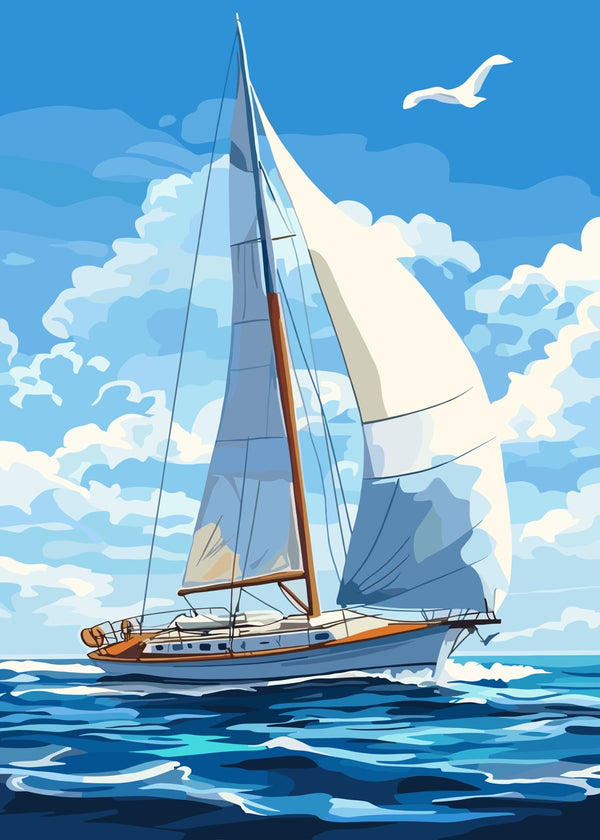 Adventurous Sailing in Blue