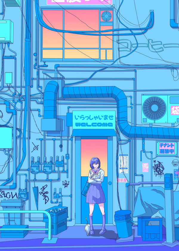 Night dream in the Japanese alley