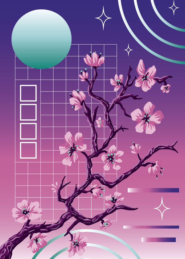Neon Cherry Blossoms