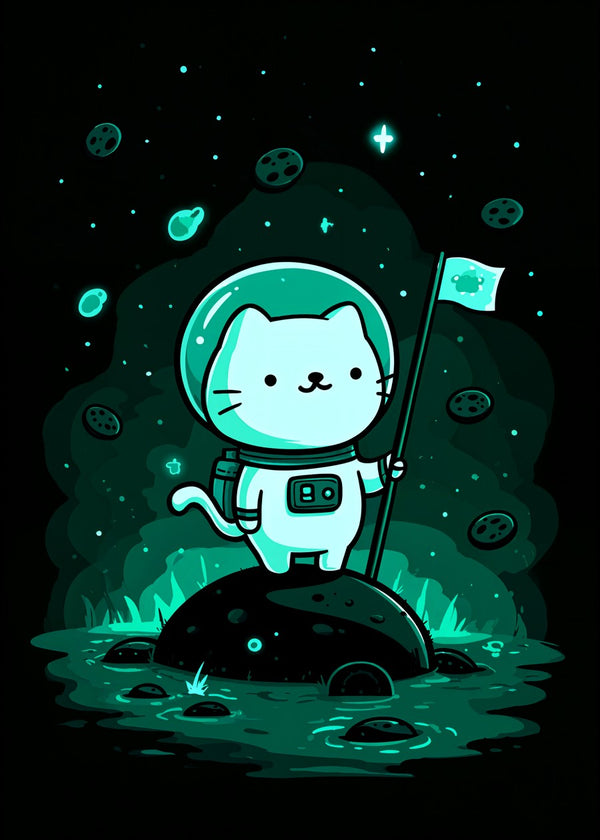 Astronaut Cat on Cookie Planet