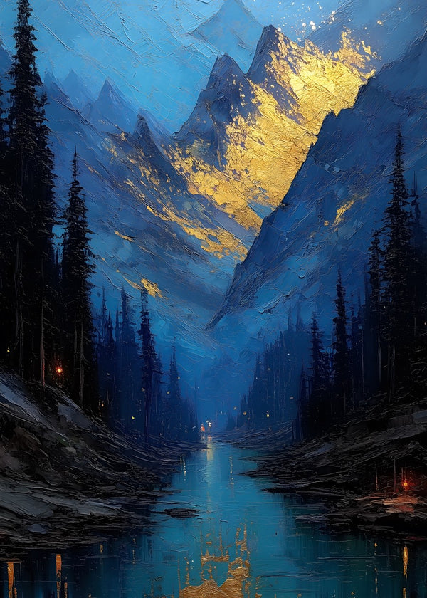 Golden Peaks at Dusk