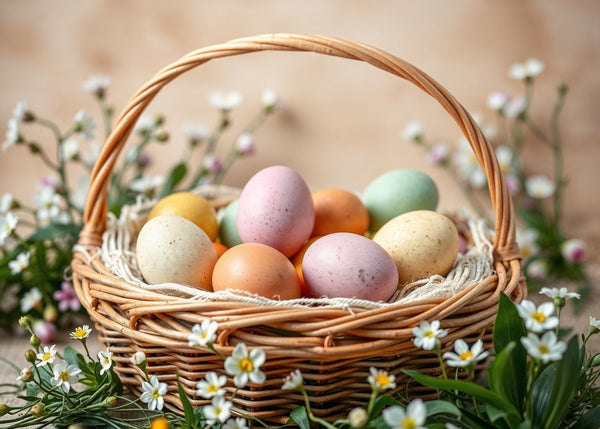Easter Eggs on a Basket