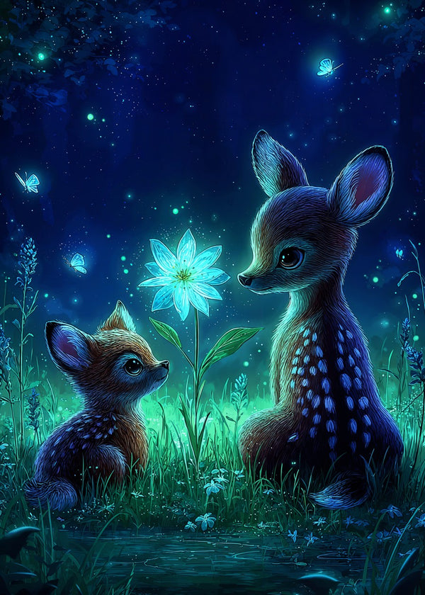 Deer and the Glowing Flower