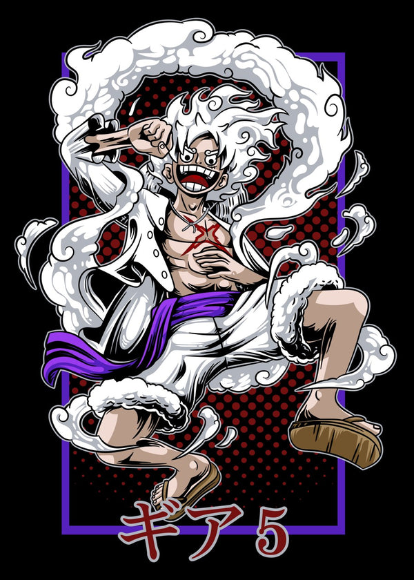 Luffy Gear 5 Pop Art Style