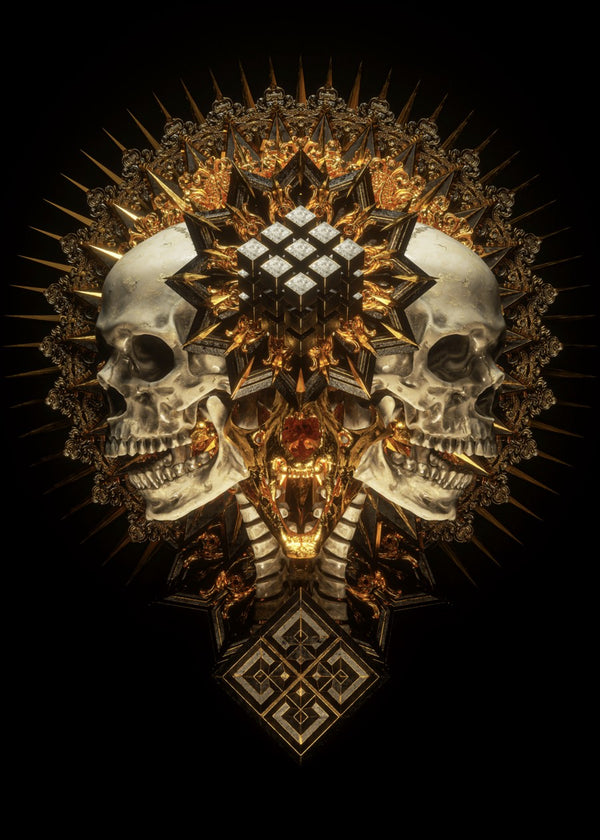 Golden Skull Mandala