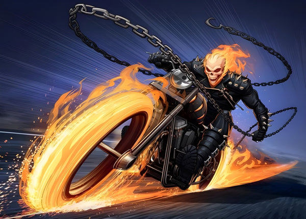 Ghost Rider on a Blazing Ride