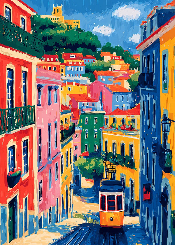 Lisbon Tram & Colorful Hills