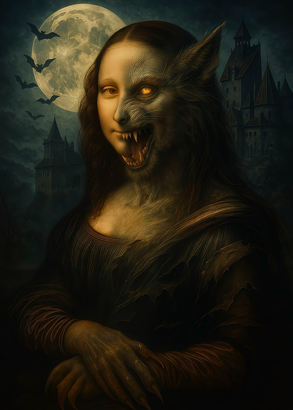 Mona Lisa Halloween Werewolf