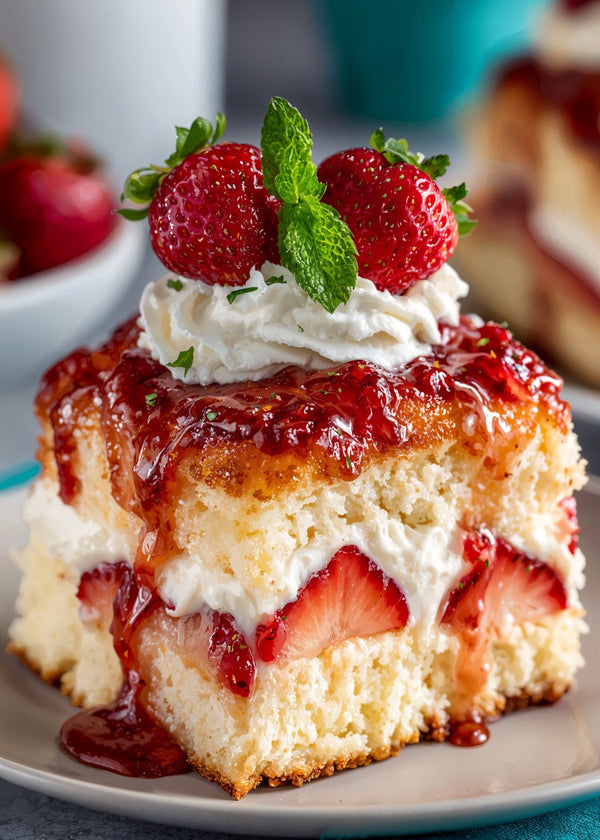 Strawberry Shortcake Slice