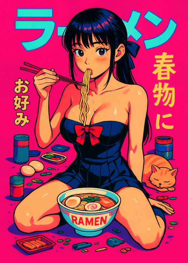 Hungry Ramen Schoolgirl
