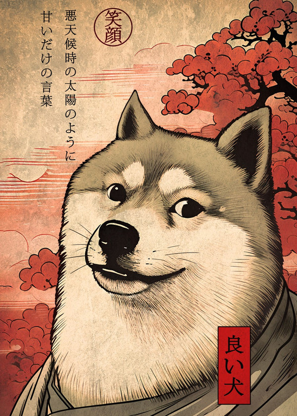 Shiba Inu Japanese Cherry Blossoms