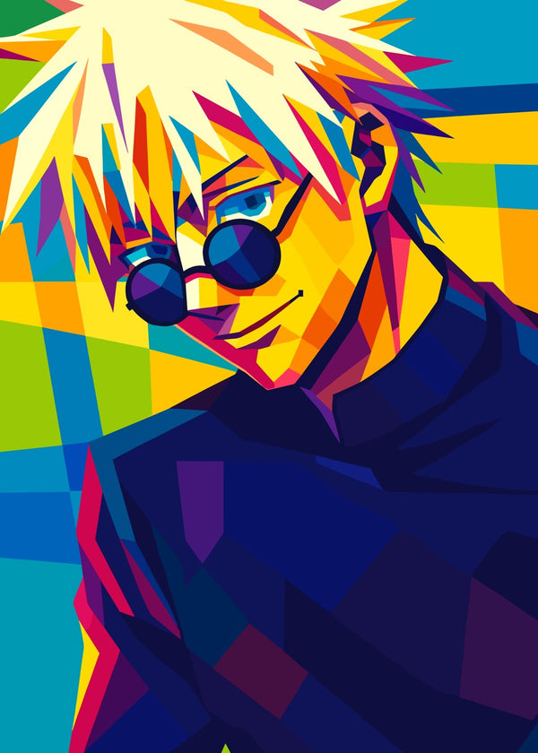 Gojo Satoru Colorful Vector, Jujutsu Kaisen