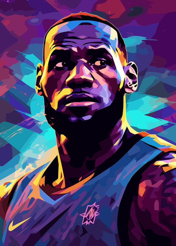 LeBron James Colorful Portrait